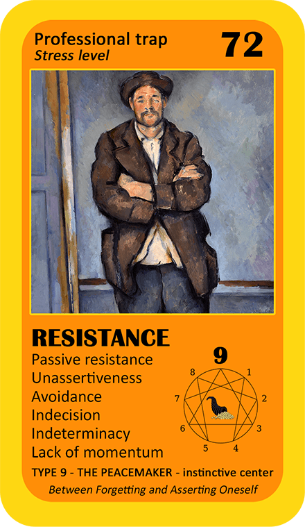 The Wealth Enneagram Oracle: card 72 Resistance