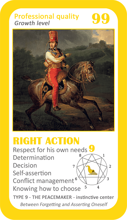 The Wealth Enneagram Oracle: card 99 Right Action