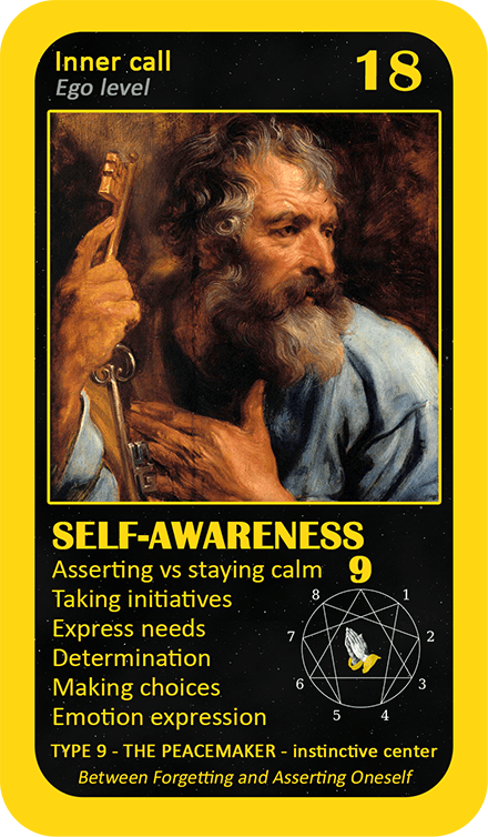 The Mystical Enneagram Oracle: card 18 Self-Awareness