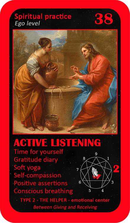 The Mystical Enneagram Oracle: card 38 Active Listening