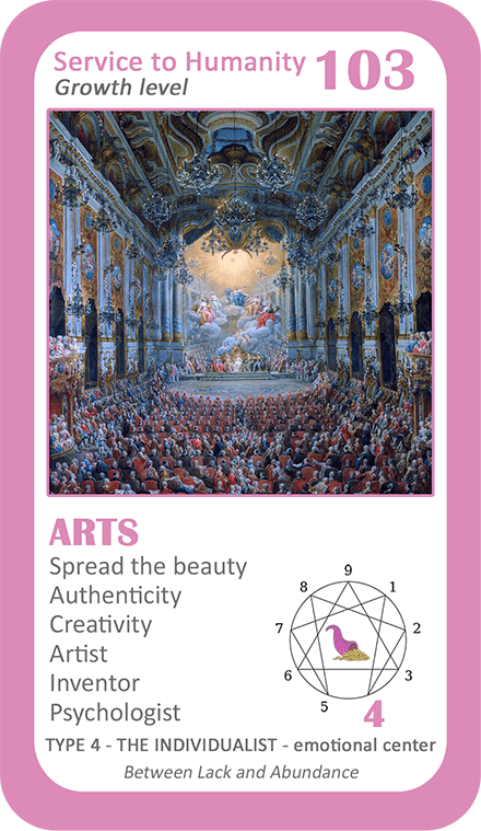 The Wealth Enneagram Oracle: card 103 Arts