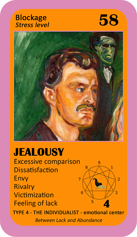The Wealth Enneagram Oracle: card 58 Jealousy