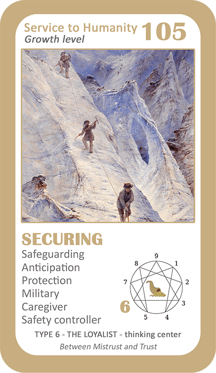 The Wealth Enneagram Oracle: card 105 Securing