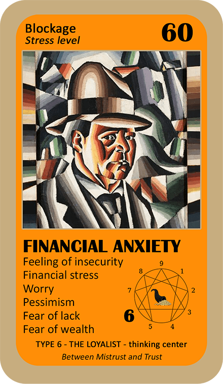 The Wealth Enneagram Oracle: card 60 Financial Anxiety