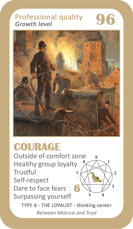 The Wealth Enneagram Oracle: card 96 Courage