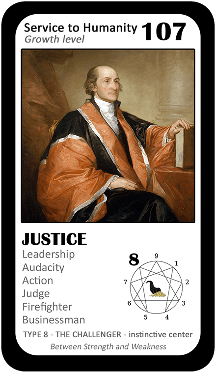 The Wealth Enneagram Oracle: card 107 Justice