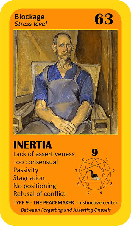 The Wealth Enneagram Oracle: card 63 Inertia