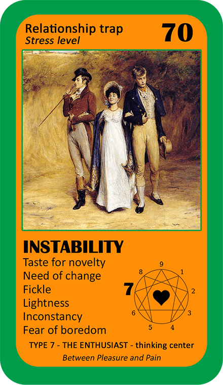 The Love Enneagram Oracle: card 70 Instability