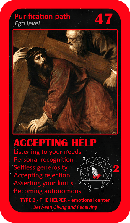 The Mystical Enneagram Oracle: card 47 Accepting Help