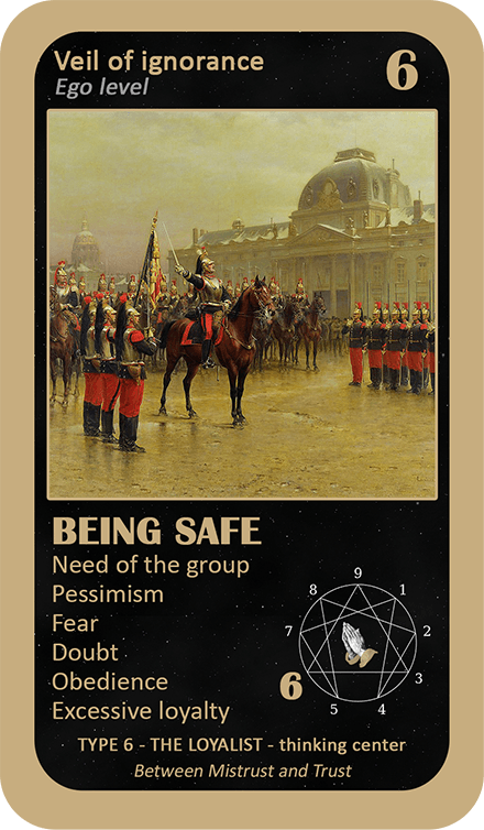 The Mystical Enneagram Oracle: card 6 Being safe