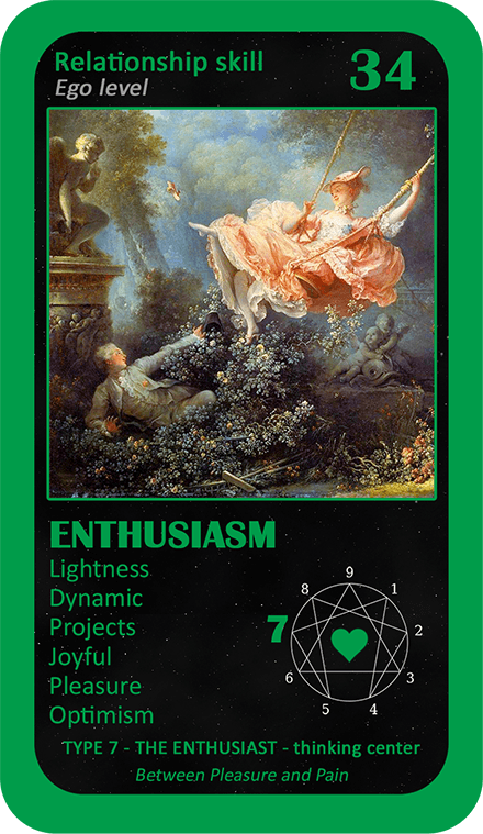 The Love Enneagram Oracle: card 34 Enthusiasm