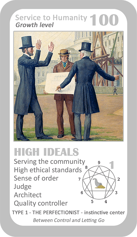 The Wealth Enneagram Oracle: card 100 High Ideals