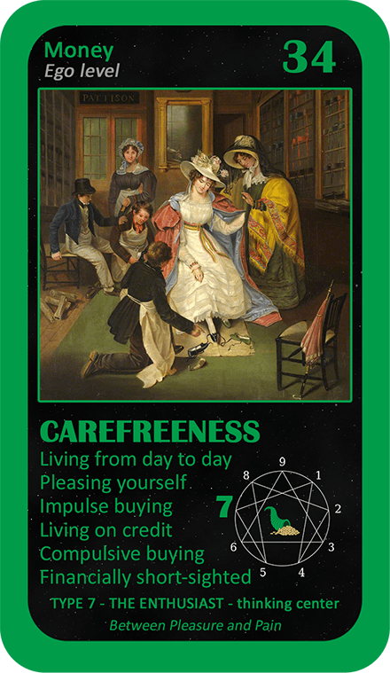 The Wealth Enneagram Oracle: card 34 Carefreeness