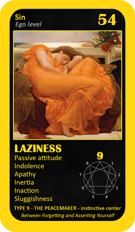 The General Enneagram Oracle: card 54 Laziness