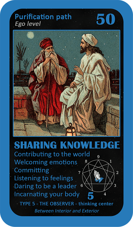 The Mystical Enneagram Oracle: card 50 Sharing Knowledge