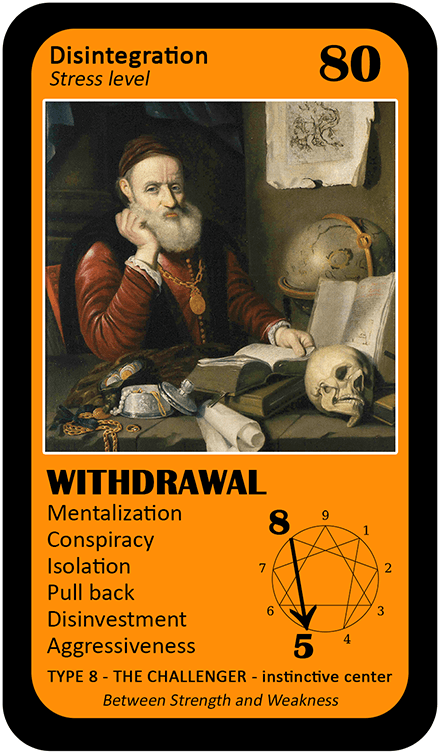 The General Enneagram Oracle: card 80 Withdrawal