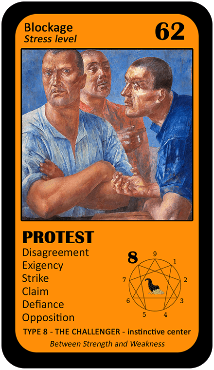 The Wealth Enneagram Oracle: card 62 Protest