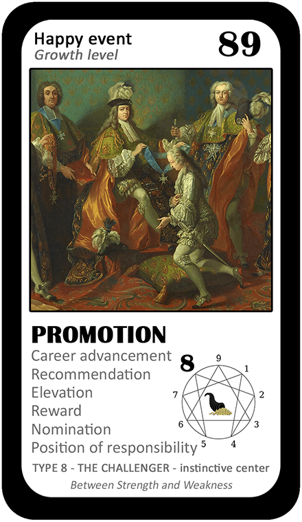 The Wealth Enneagram Oracle: card 89 Promotion
