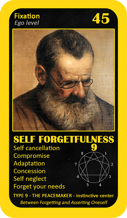 The General Enneagram Oracle: card 45 Self Forgetfulness