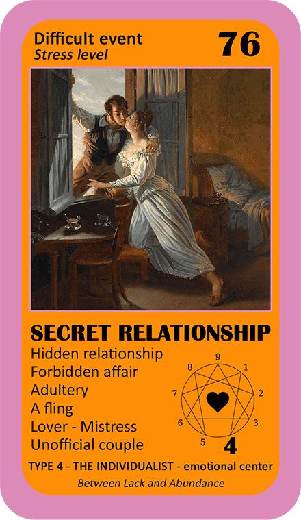 The Love Enneagram Oracle: card 76 Secret Relationship