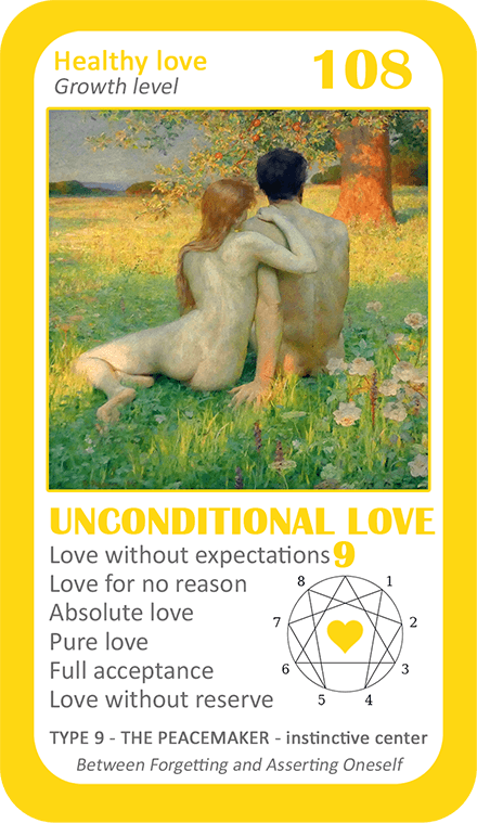 L'Oracle de l'ennéagramme sentimental : carte 108 L'Amour Inconditionnel