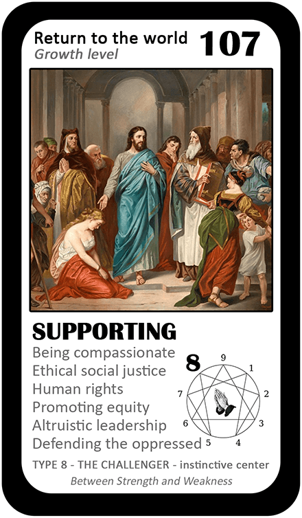 The Mystical Enneagram Oracle: card 107 Supporting