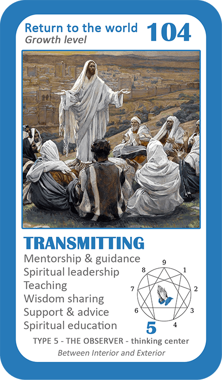 The Mystical Enneagram Oracle: card 104 Transmitting