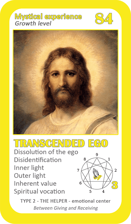 The Mystical Enneagram Oracle: card 84 Trescended Ego