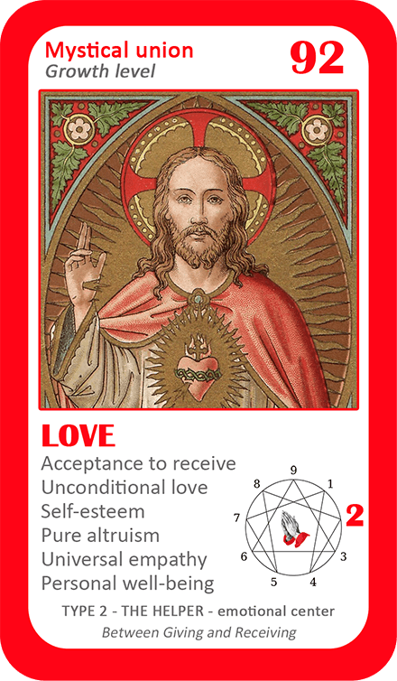 The Mystical Enneagram Oracle: card 92 Love