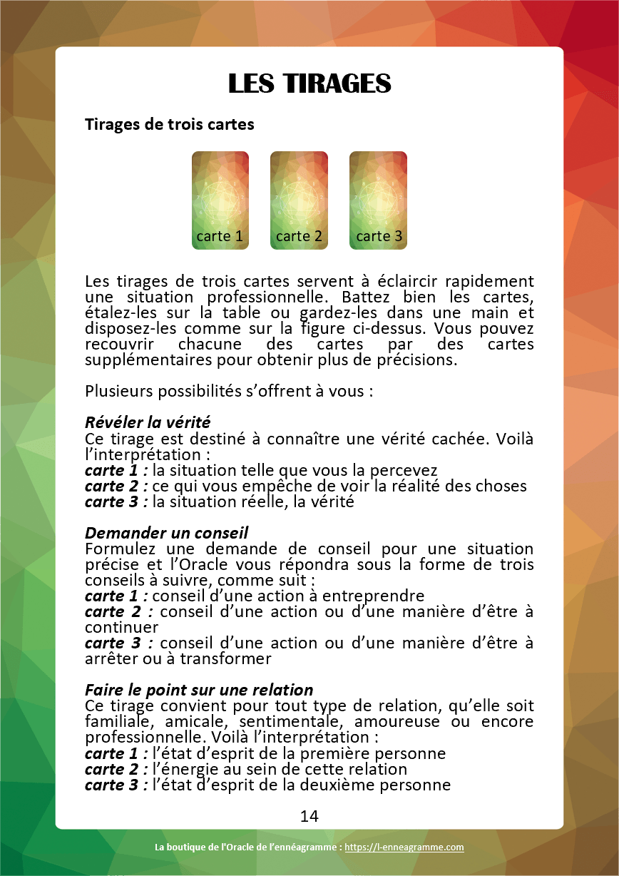 L'Oracle de l'ennéagramme général : carte 2 L'Altruisme