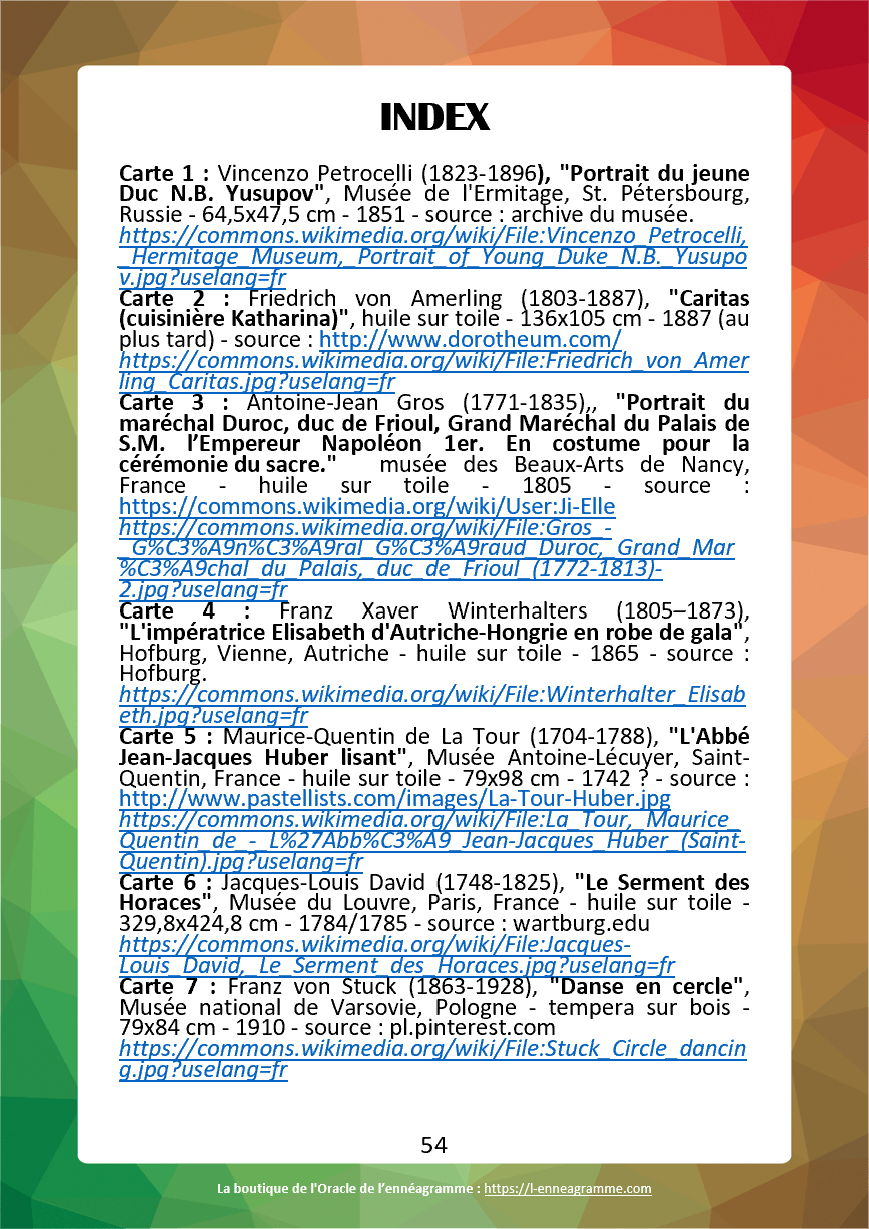 L'Oracle de l'ennéagramme général : carte 93 La Sincérité