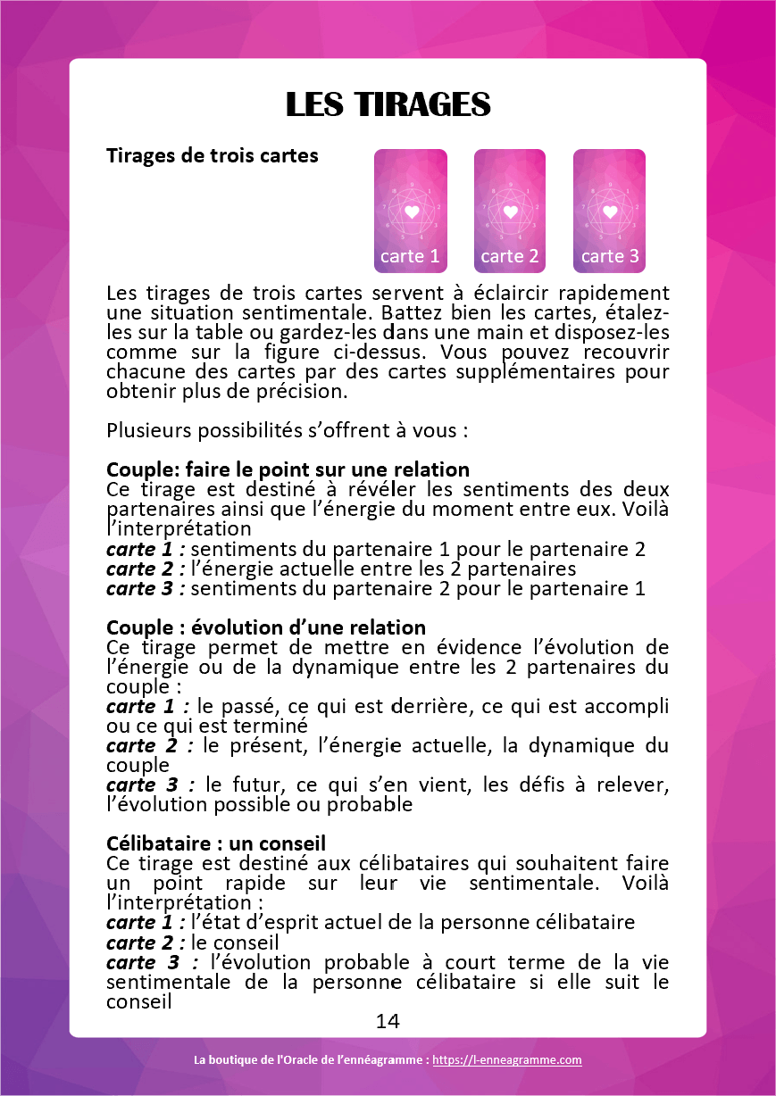 L'Oracle de l'ennéagramme sentimental : carte 40 Le Retour de l'Ex