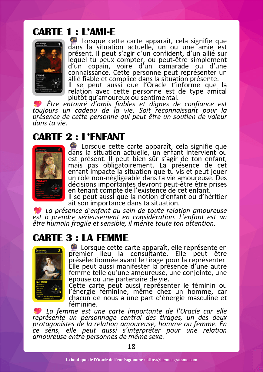 L'Oracle de l'ennéagramme sentimental : carte 60 La Trahison