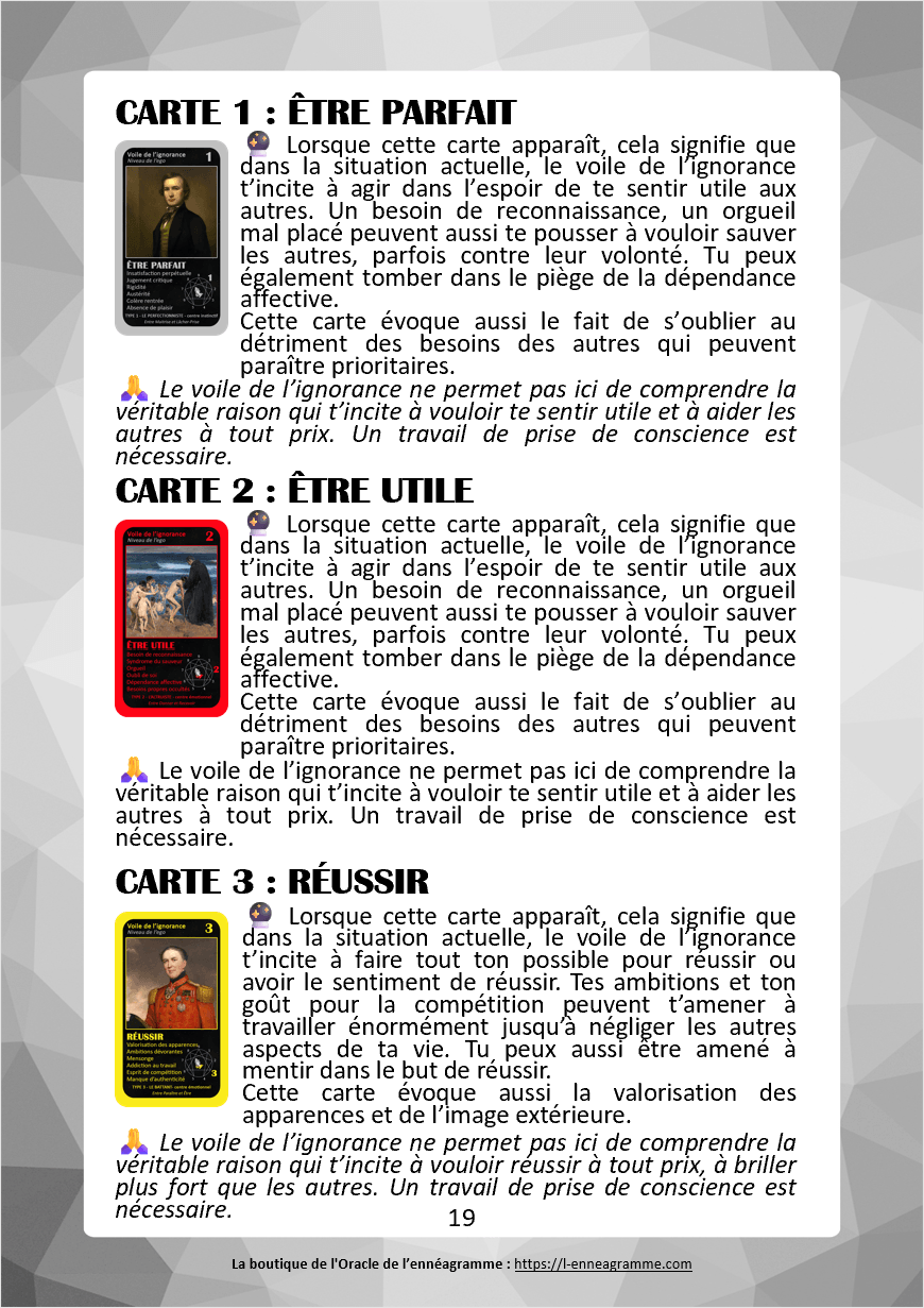 L'Oracle de l'ennéagramme mystique : carte 78 L'Épreuve de Foi