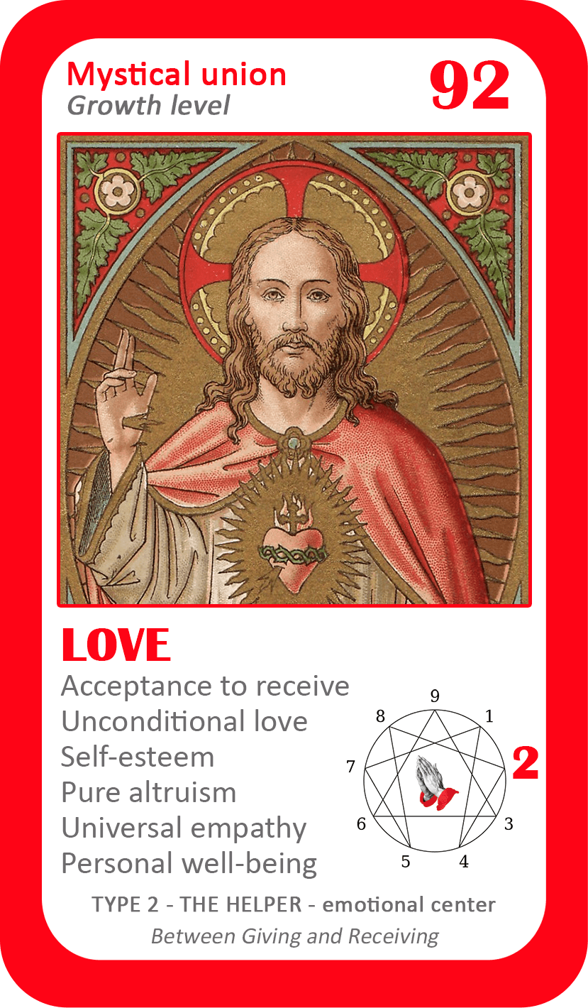 The Mystical Enneagram Oracle: card 92 Divine Love