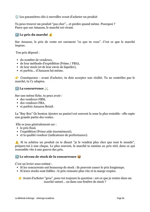 Extrait du guide, page 86 : Comprendre le marché