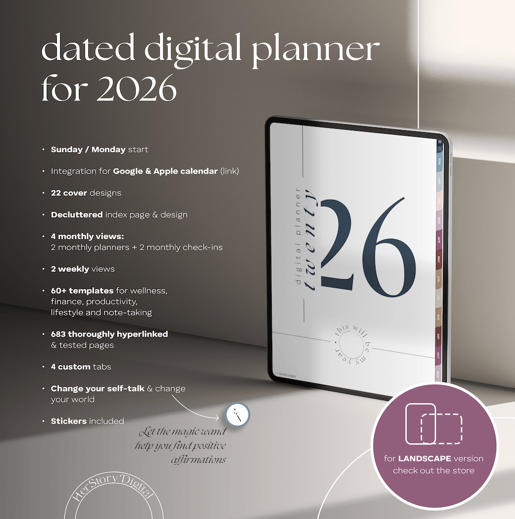 2025 ipad planner dated for GoodNotes