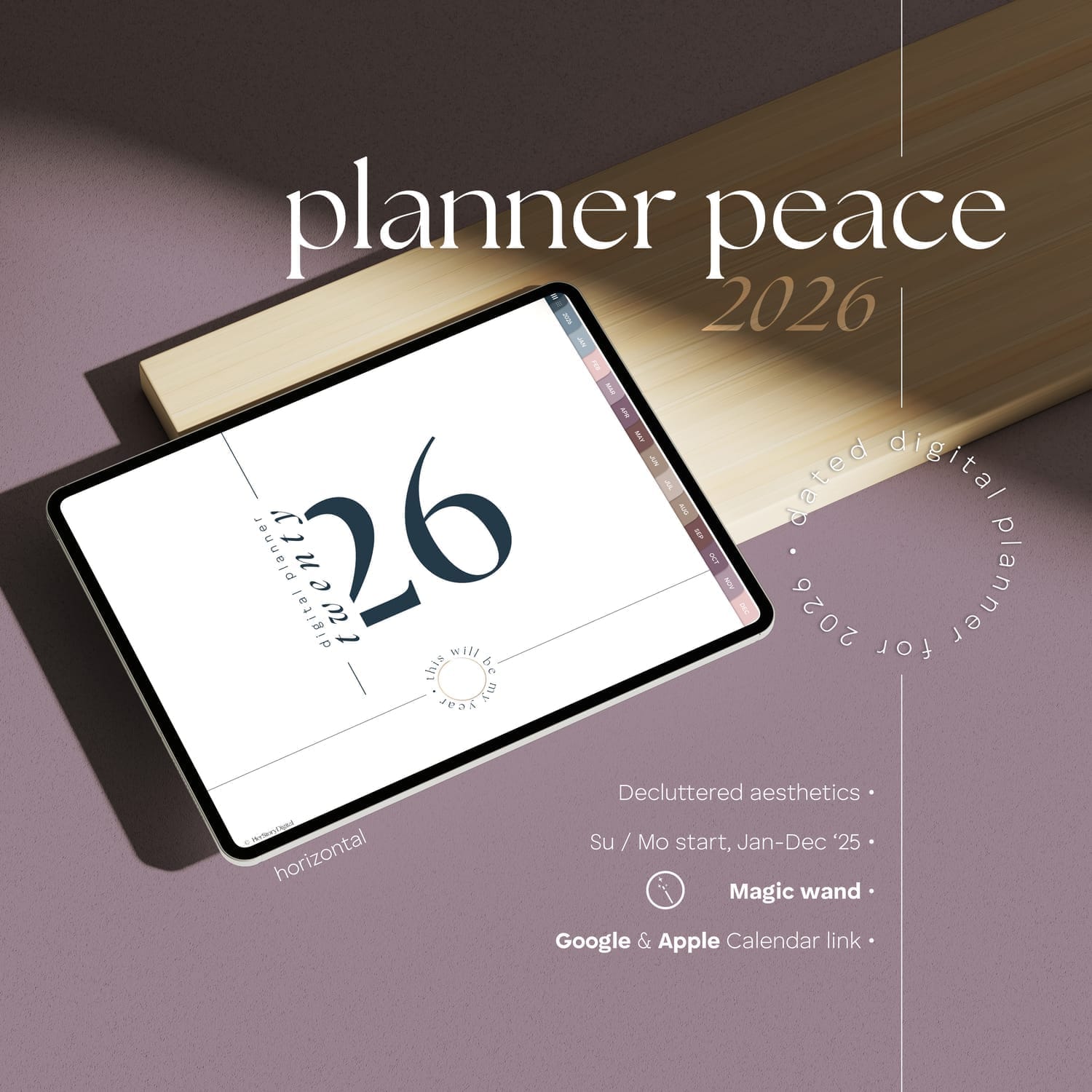 2025 iPad Digital Planner Landscape