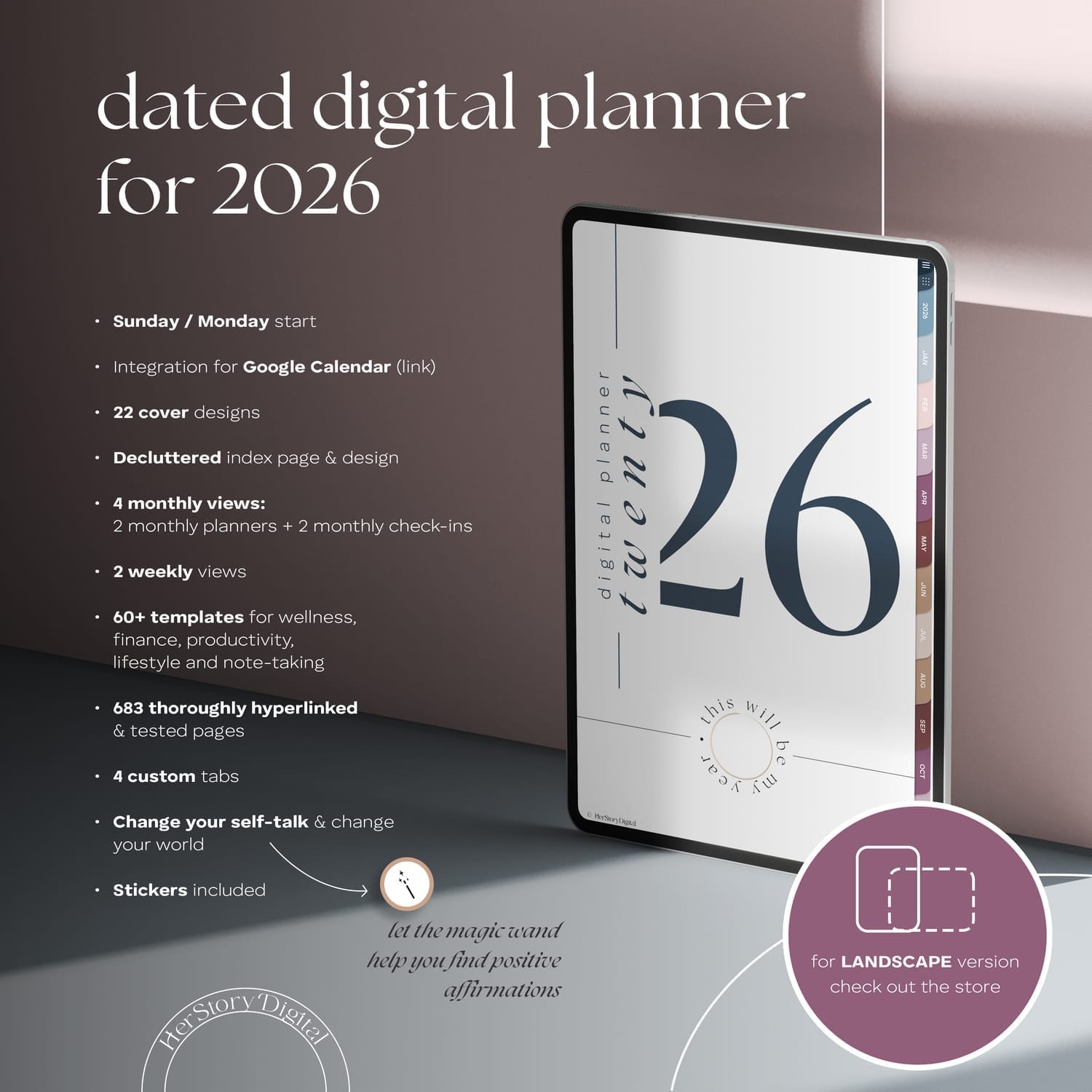 2025 ipad planner dated for GoodNotes