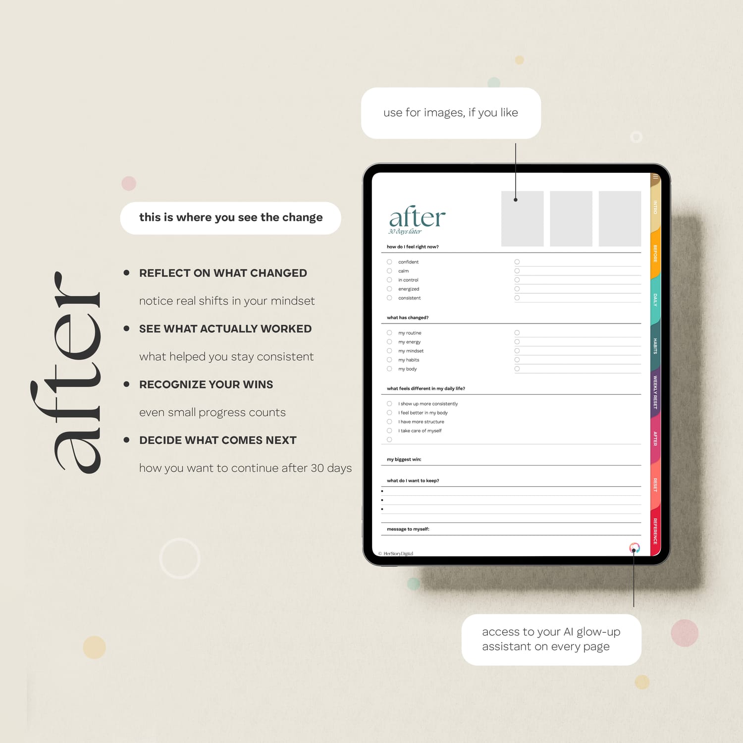 Dated 2025 GoodNotes planner monthly pages by HerStoryDigital