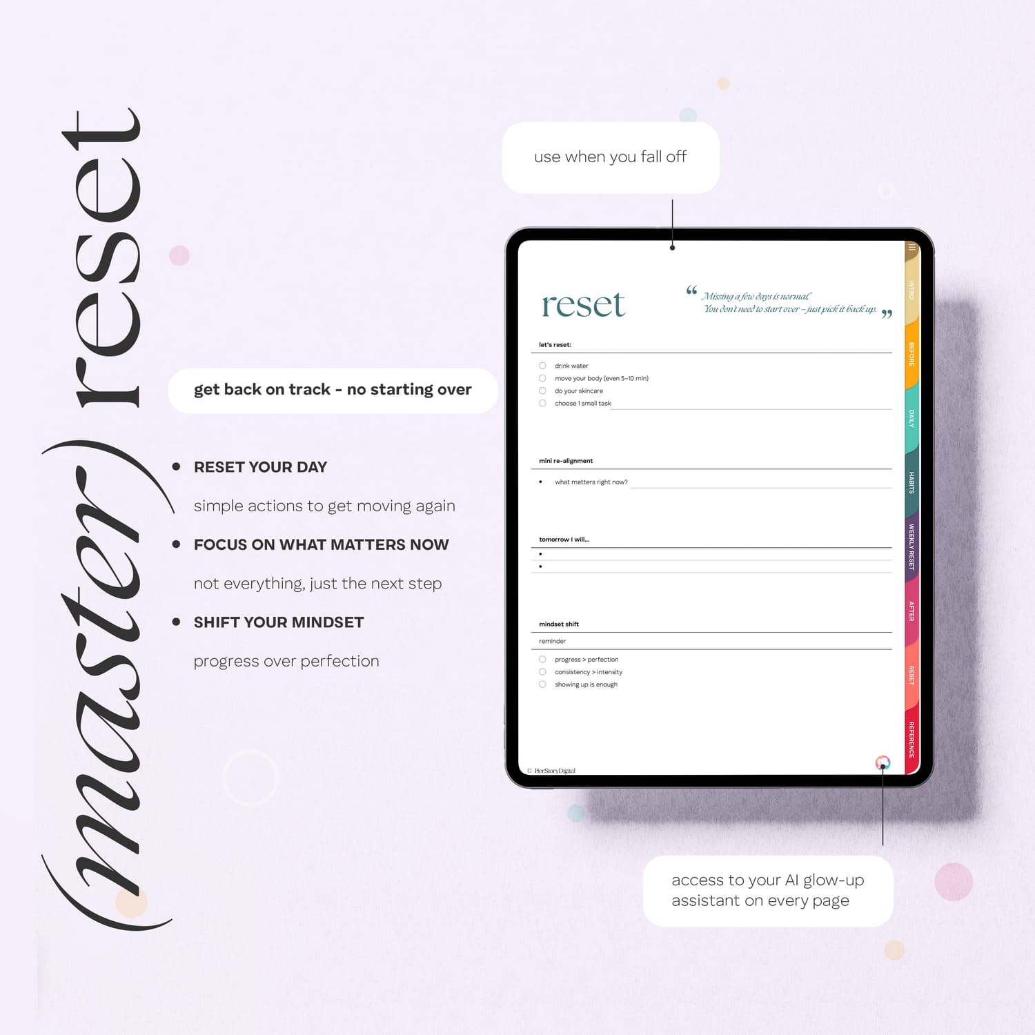 Sticker collection for 2025 dated digital planner by HerStoryDigital
