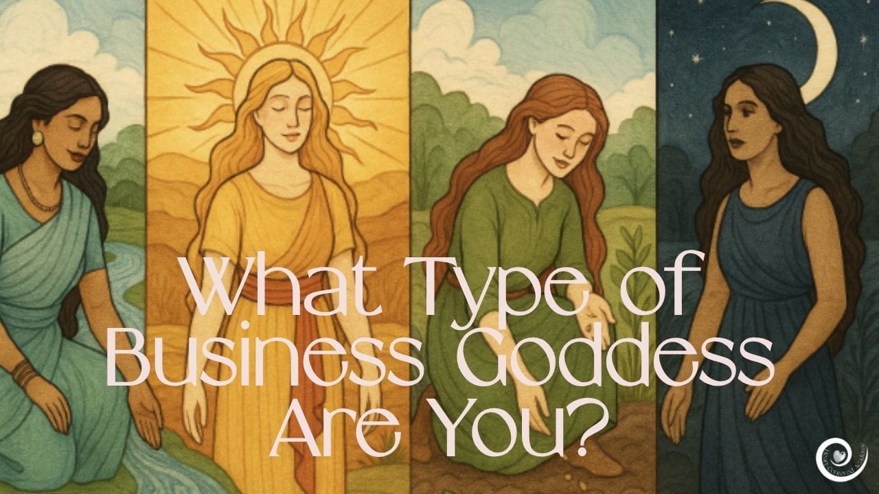 Which Business Goddess Archetype Are You? Are you a River, Sun, Moon, or Seed Goddess in business? Take this empowering quiz and discover your feminine business archetype to grow with more alignment, intuition, and joy.
