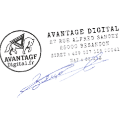 Signature et tampon Avantage Digital