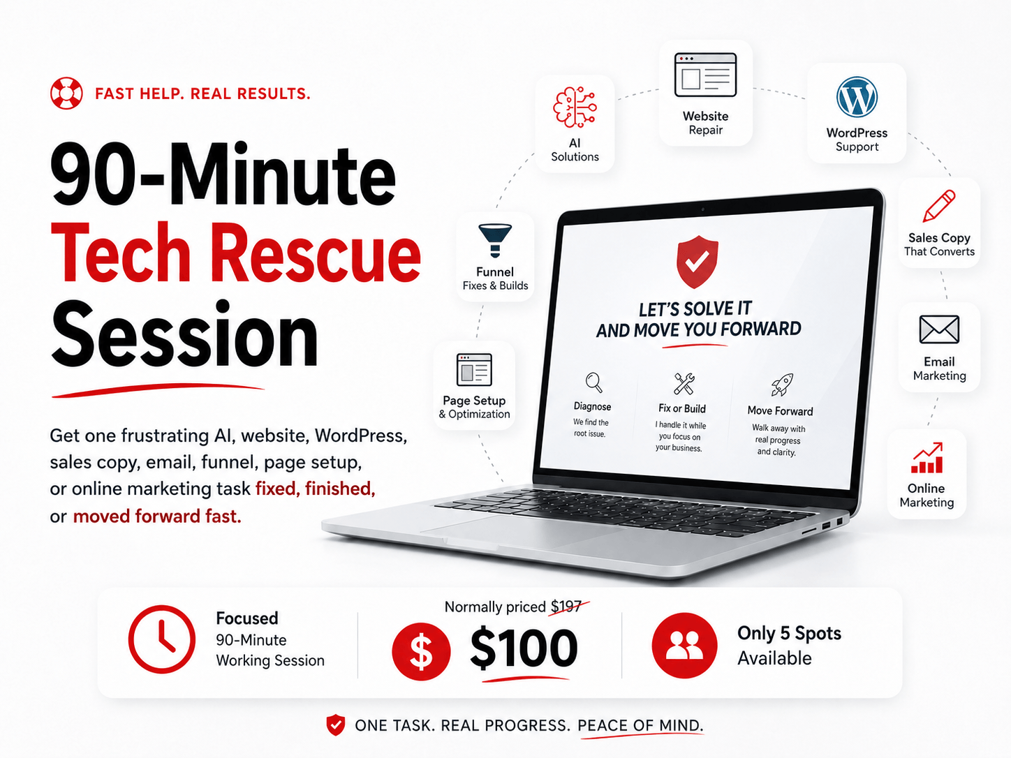 90-Minute Tech Rescue Session — Fast Help. Real Results.
