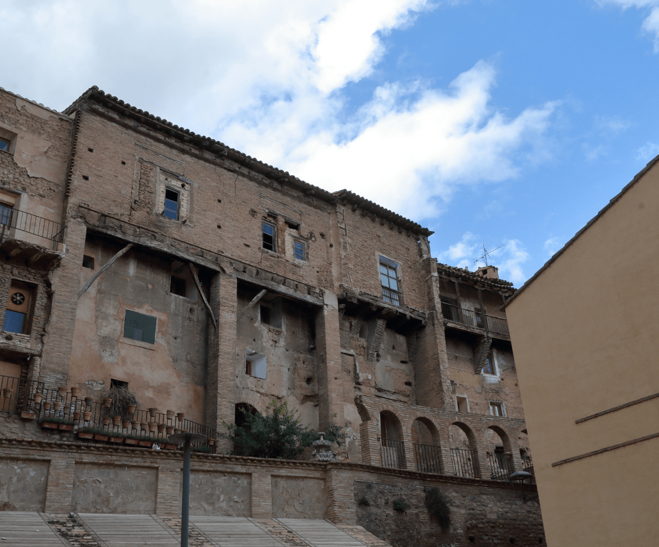 Arquitectura de ladrillos típica de Tarazona, Aragón España