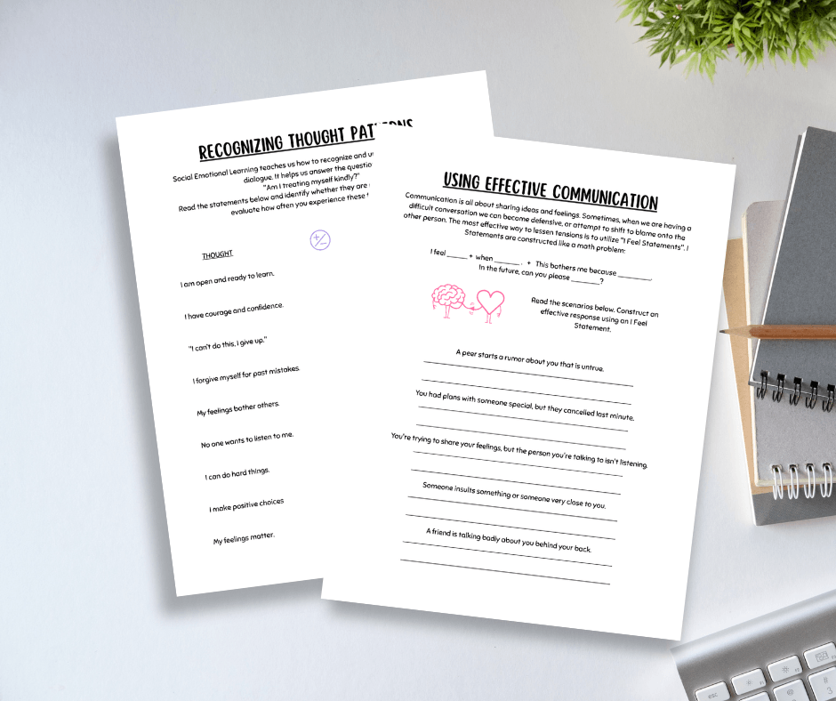 Social Emotional Learning workbook for youth and adolescents printable PDF by Hippiness Is