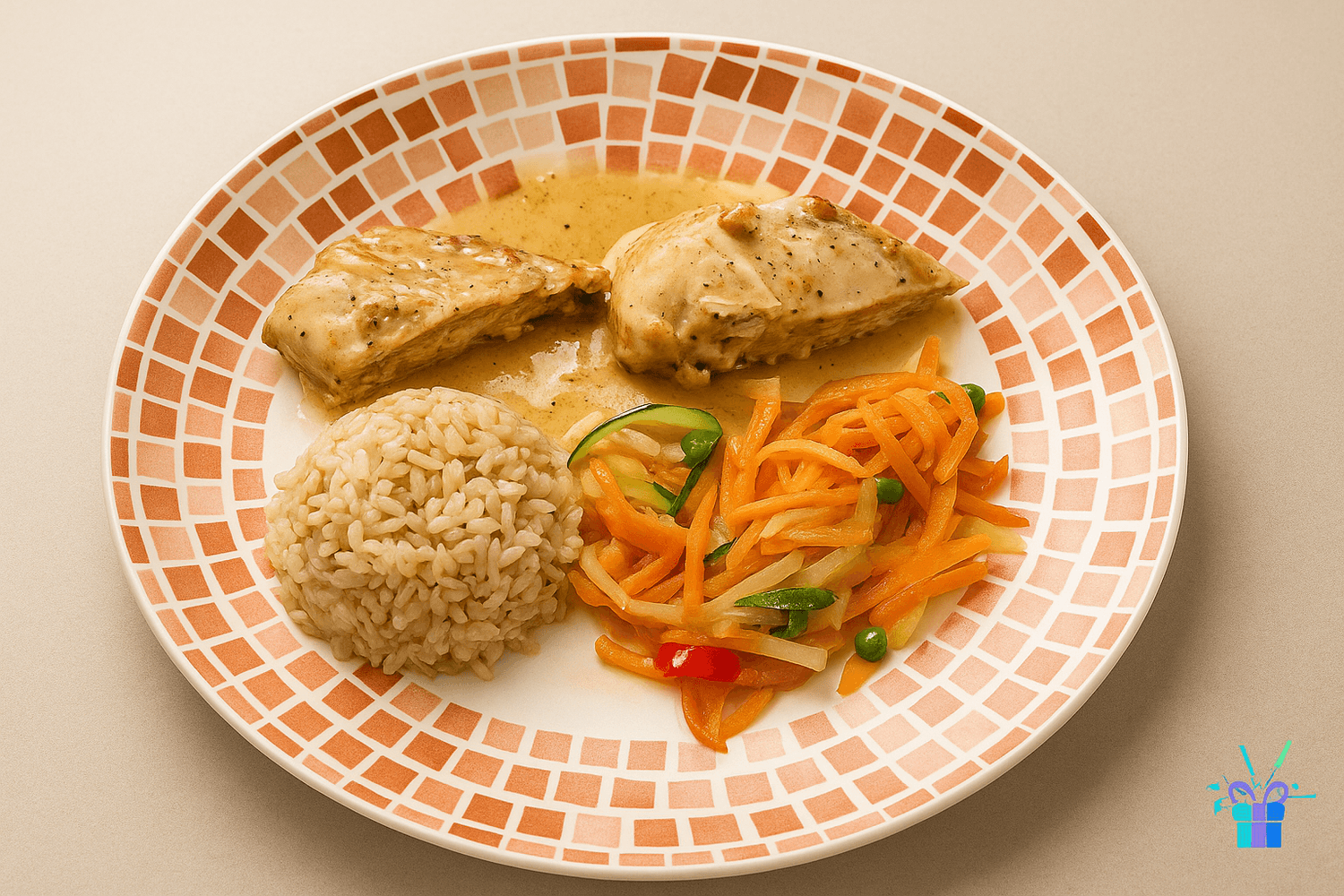 poulet fraci aux legumes et riz complet