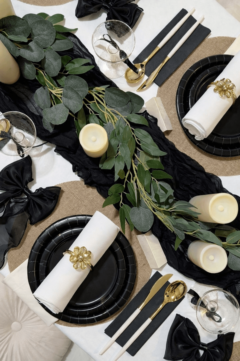 deco table noire et blanc