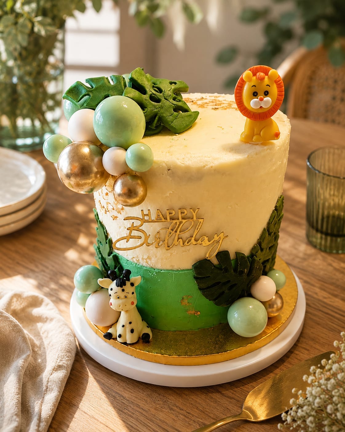 gateau anniversaire jungle