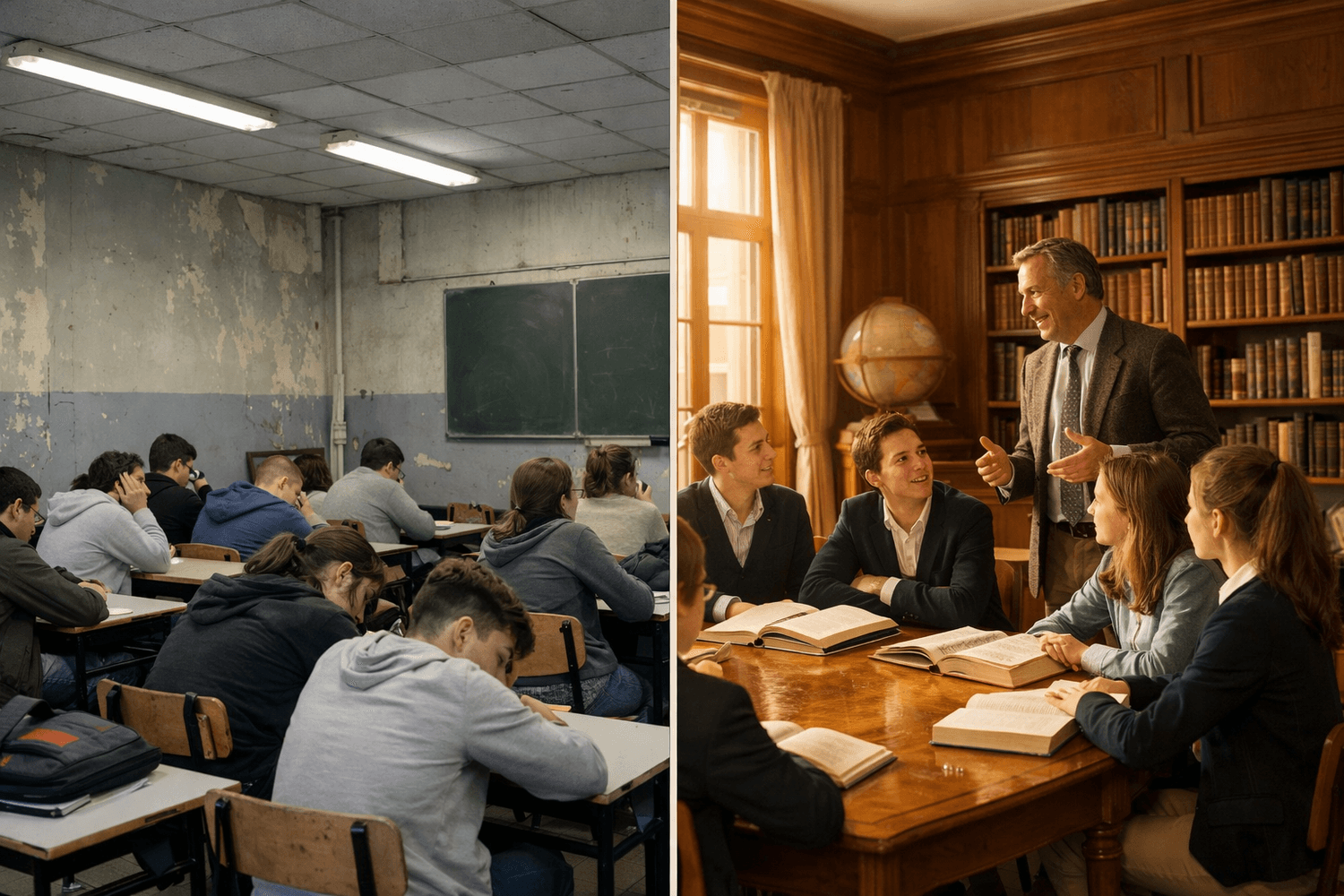 Deux écoles, deux Frances : l'école de la majorité vs l'école d'élite